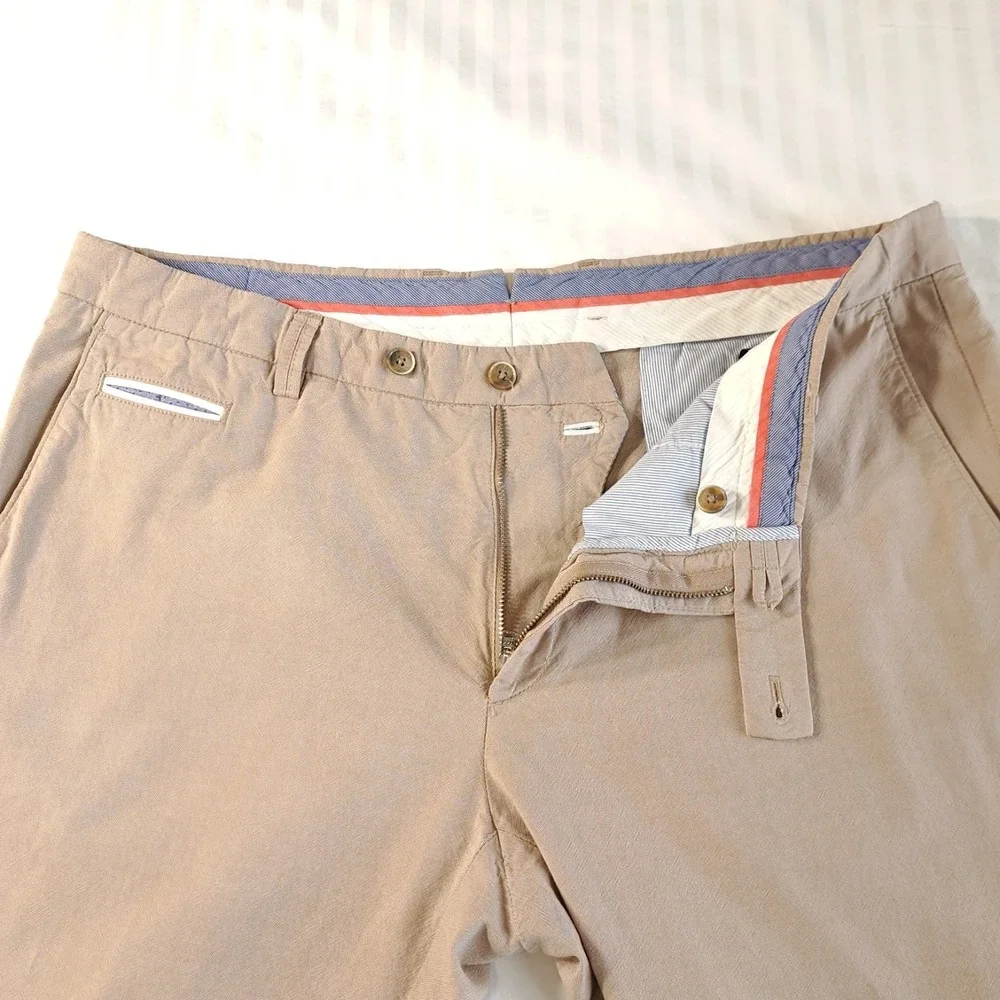 HACKETT London Chino Pants‎ Size 38R Beige Zip Fly Slim Fit 100% Cotton